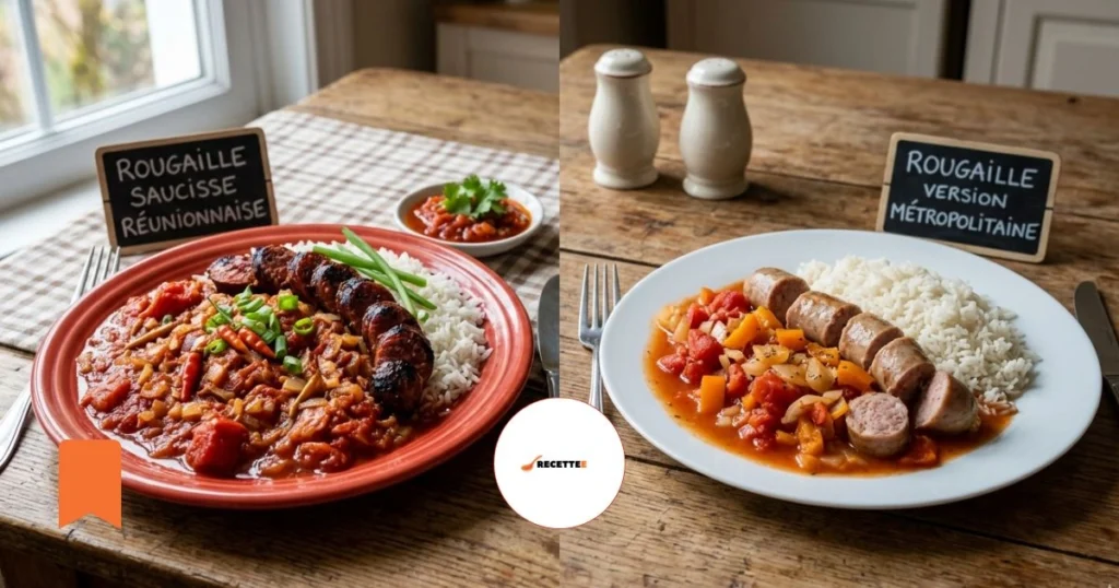 Rougaille saucisse réunionnaise vs version métropolitaine