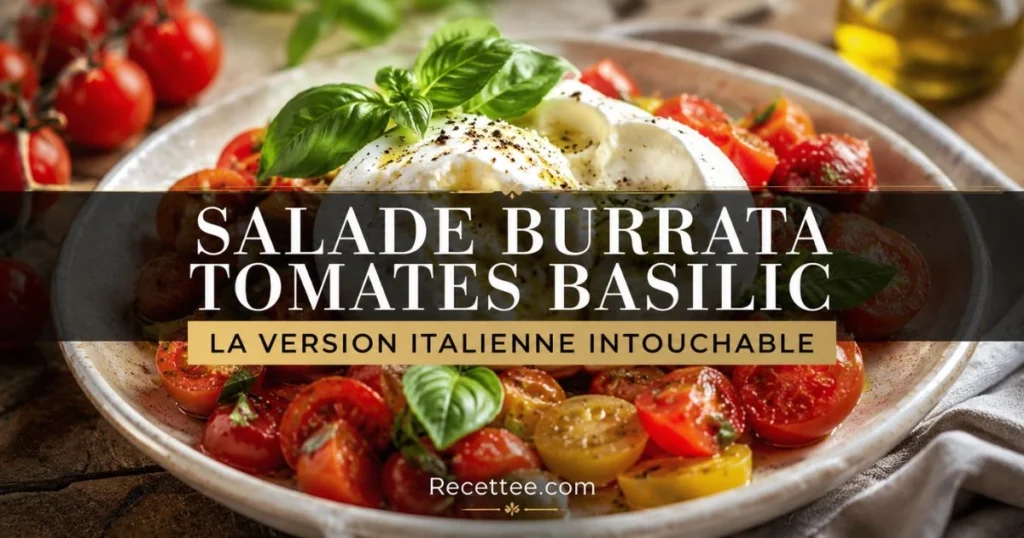 Salade burrata tomates basilic