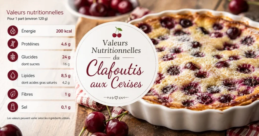 Valeurs Nutritionnelles du Clafoutis aux Cerises